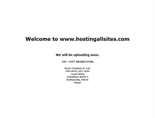 Tablet Screenshot of hostingallsites.com